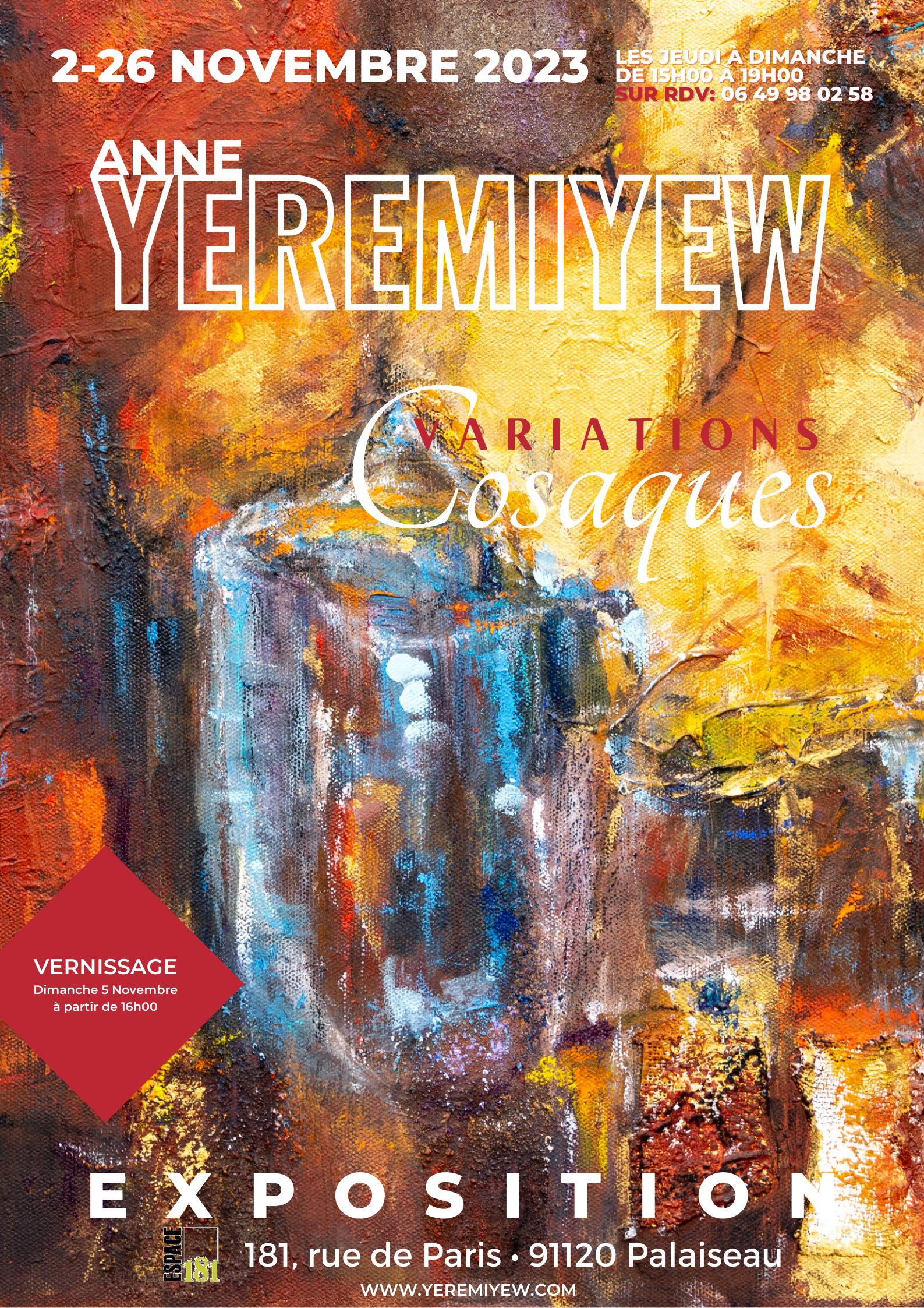 Variations CosaquesEspace 181, Palaiseau2-26 novembre 2023